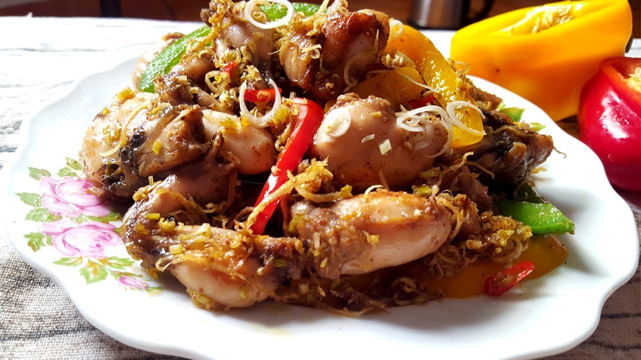 ếch xào sả ớt