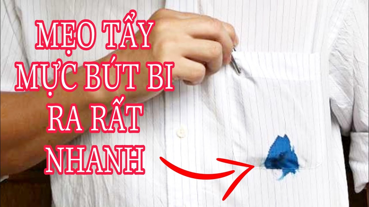 Tẩy vết mực bút bi trên quần áo